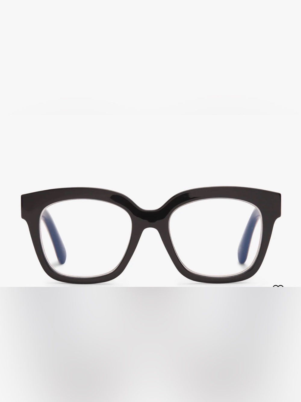 NWT  DIFF Ava Blue Light Lens READERS Full Rim 50-17-142 Square Black 1.50